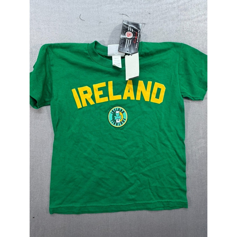 NWT Mad Engine Ireland‎ Soccer Kid Shirt Size 7 Large Green